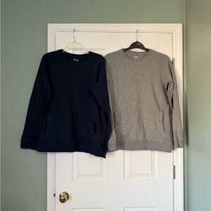 Duluth Trading Co Gray and Navy Sweatshirts